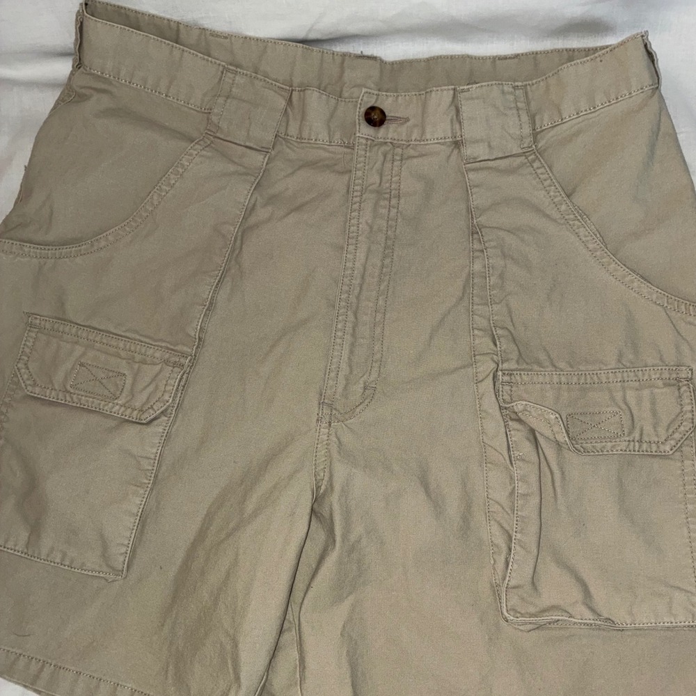 Woolrich Cargo Shorts Mens 34 Khaki Tan Cotton Utility Hiking Outdoor 3056